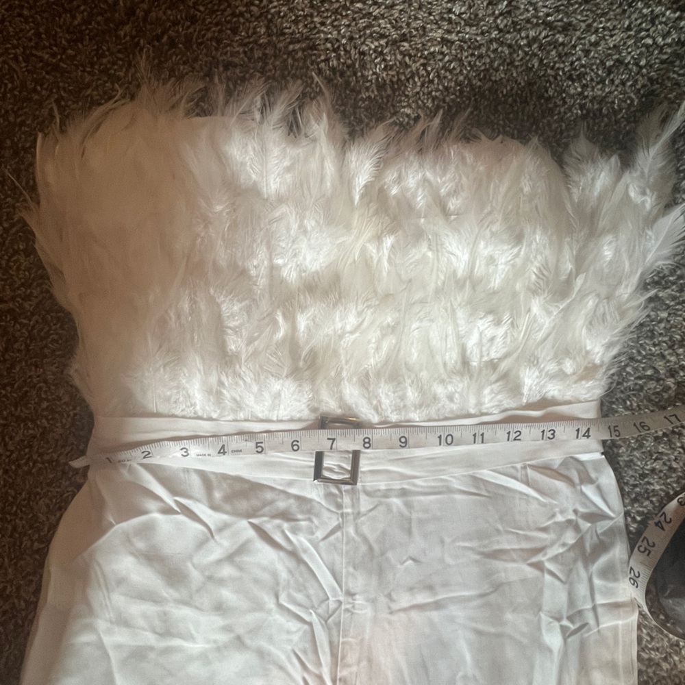 Elegant White Strapless Jumpsuit - Picture 5 of 7